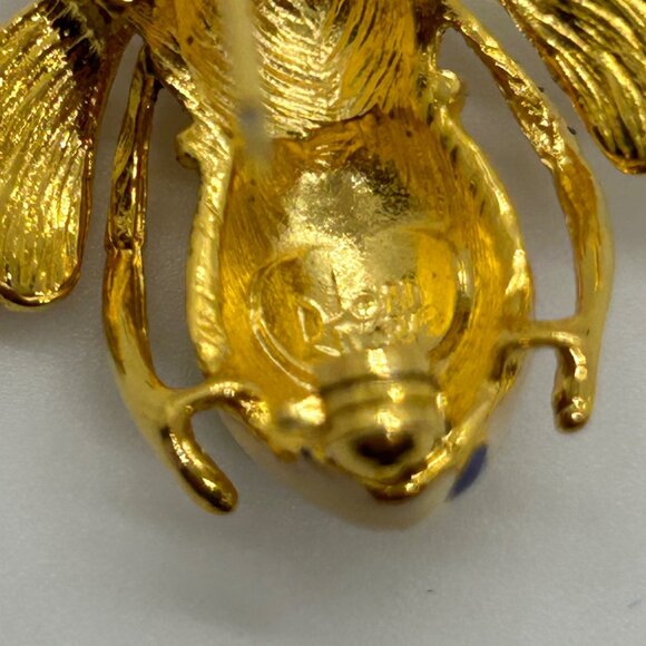 Joan Rivers Bee Brooch Lots of Love Enamel Hearts Multi-Color Rhinestone Insect - Picture 7 of 12